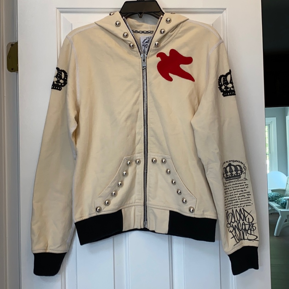Hooded zip- up Jacket (Bully) by Blood, Sweat & Tears. Size M.  Has defects.